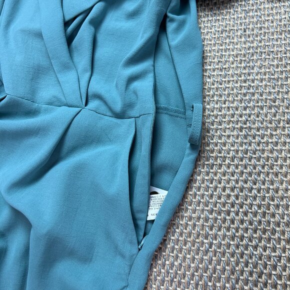 Zara Long Belted Jumpsuit with Belt Women's Light Green - Picture 7 of 14